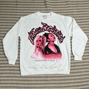 Kali Uchis x Karol G Labios Mordidos White Pullover Crewneck Adult Sz XL New